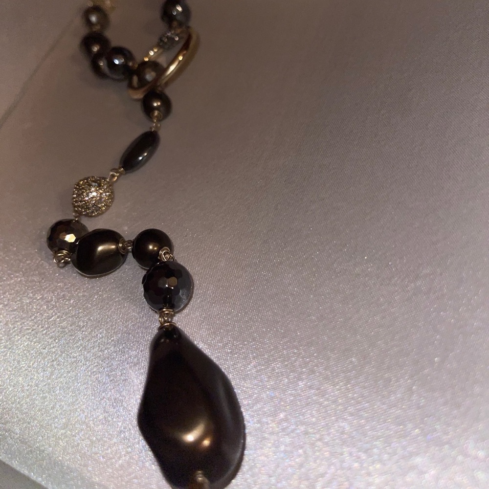 Alexis Bittar pearl lariat necklace